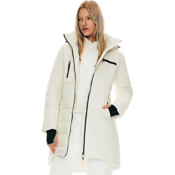 Jackets & Blazers - Women's Cannoli Cream Down Hooded Puffer Quilted Jacket Coat Winter Outerwear
